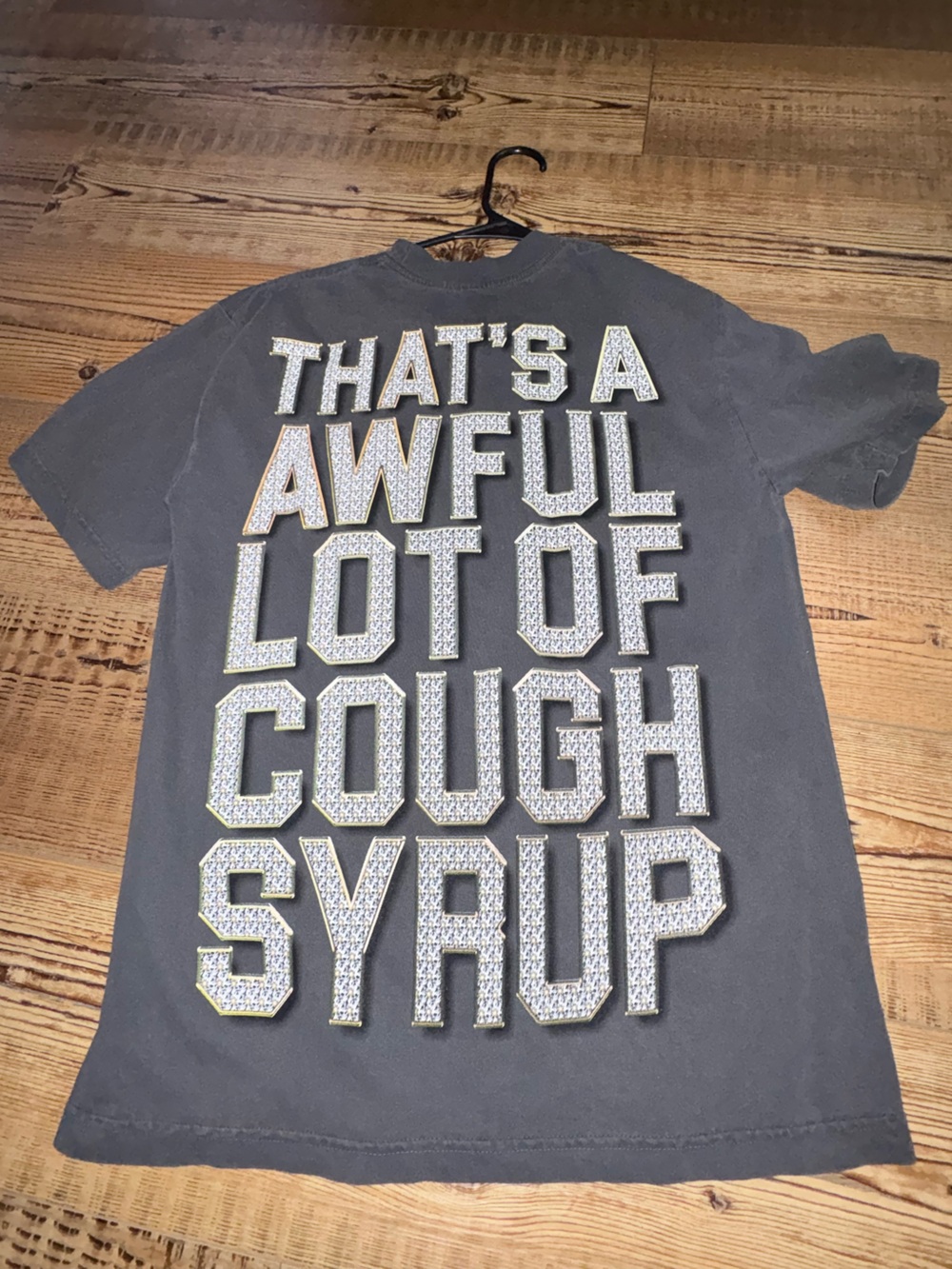 Graphic Short-Sleeve Tee - Dark Gray "That's A Awful Lot Of Cough Syrup"